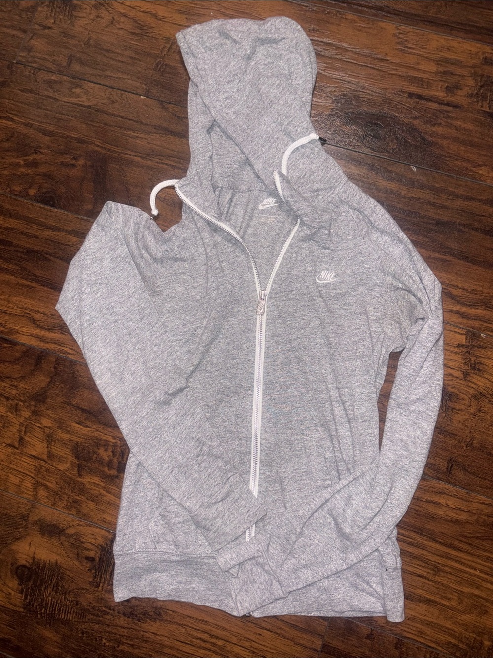 Nike Light Grey Zip Hoodie